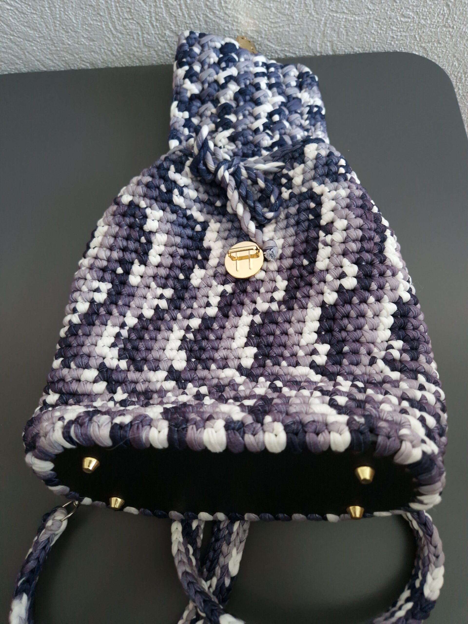 Sac à dos – Bleu marine et blanc – Image 4