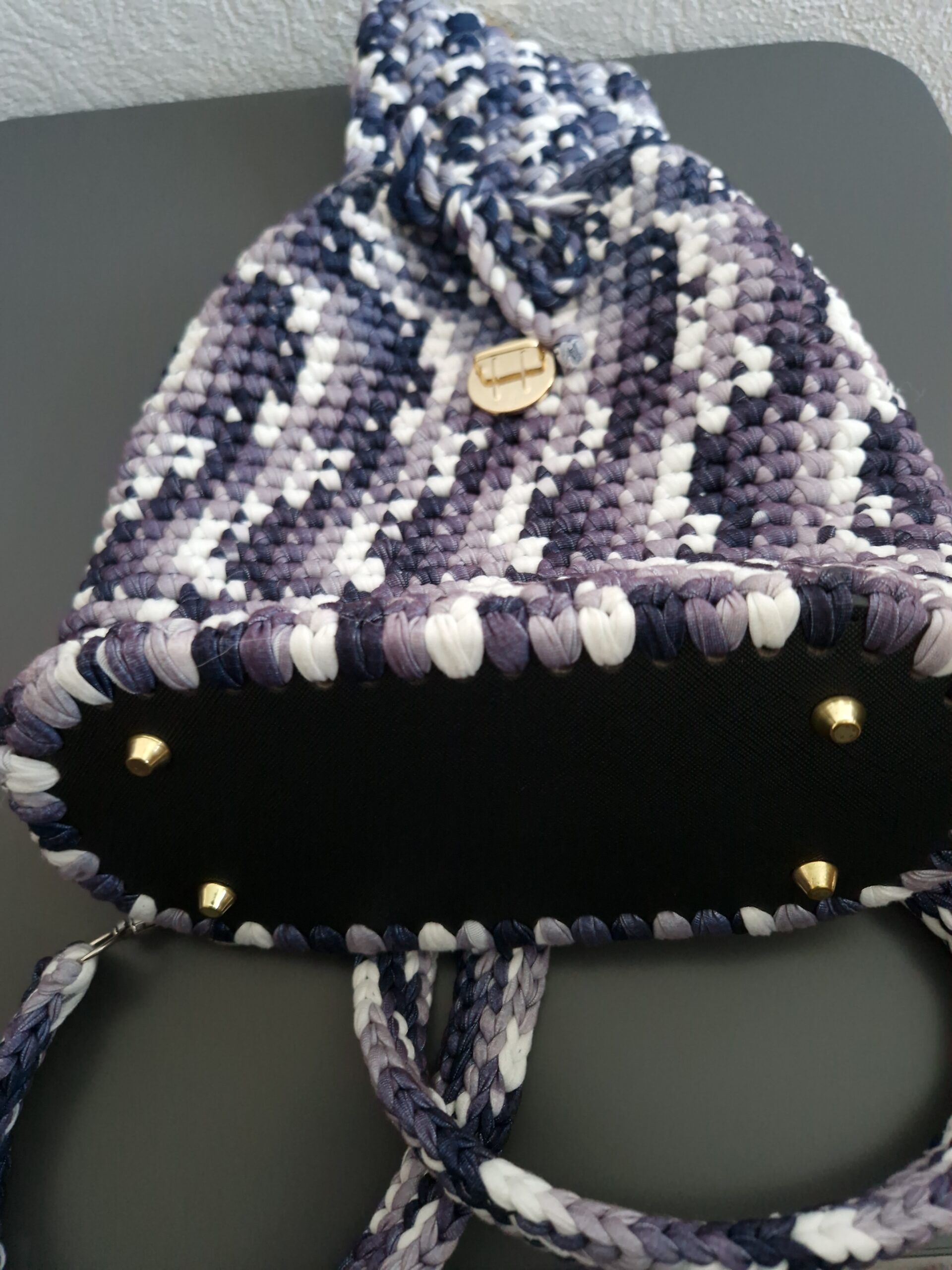 Sac à dos – Bleu marine et blanc – Image 3