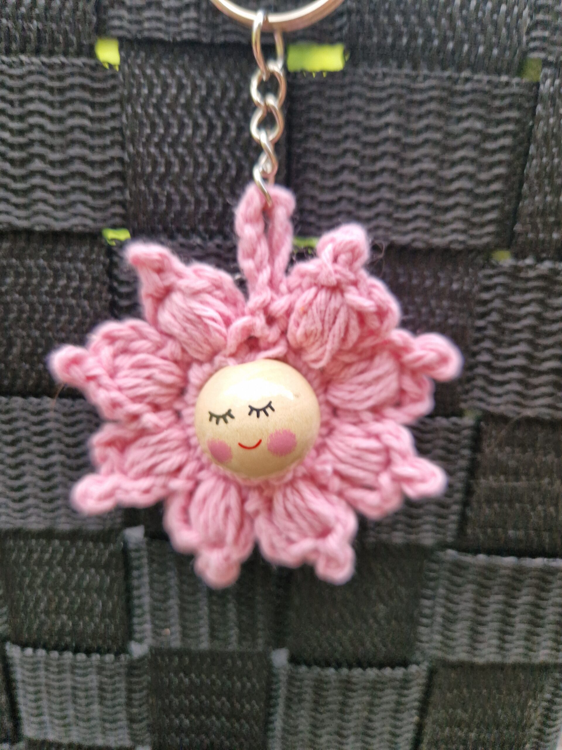 Porte-clé fleur rose – Image 5