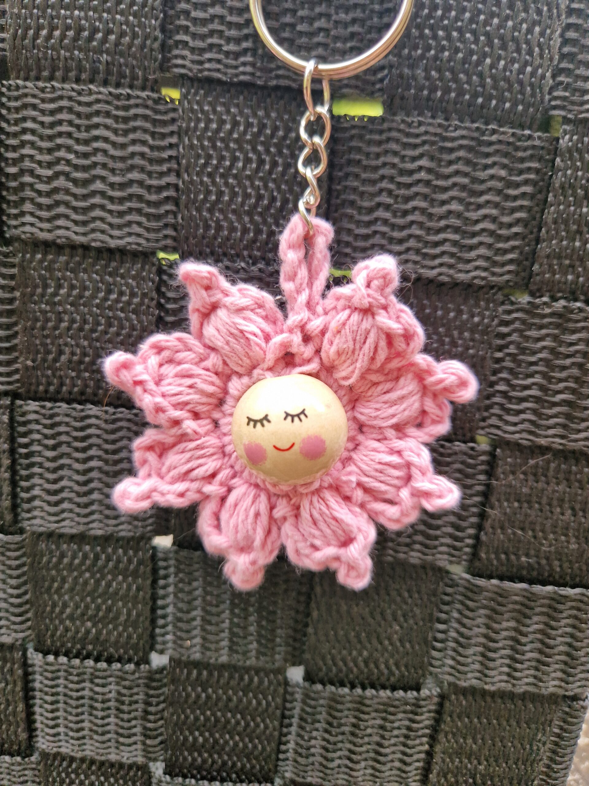 Porte-clé fleur rose – Image 4