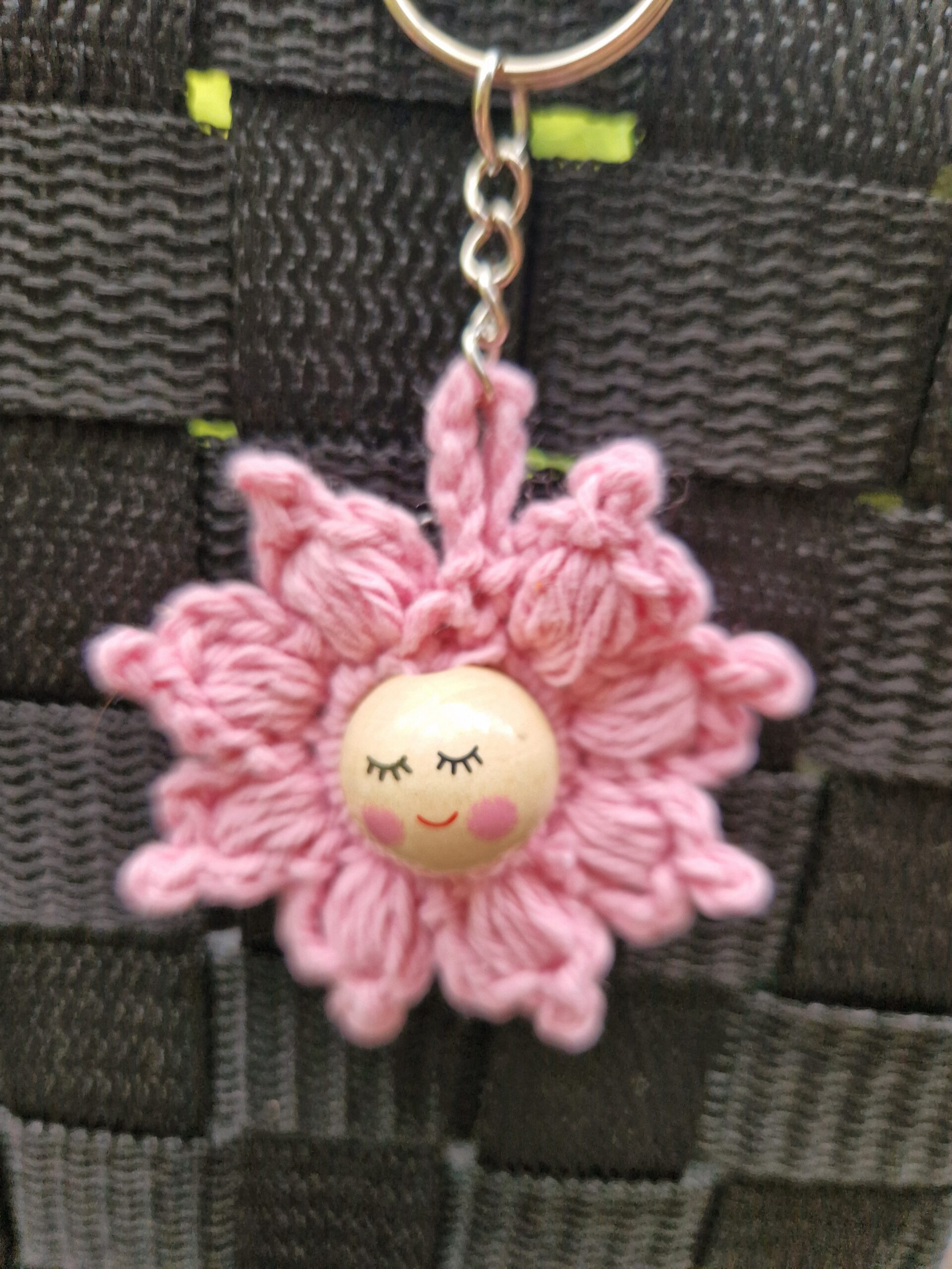 Porte-clé fleur rose – Image 3