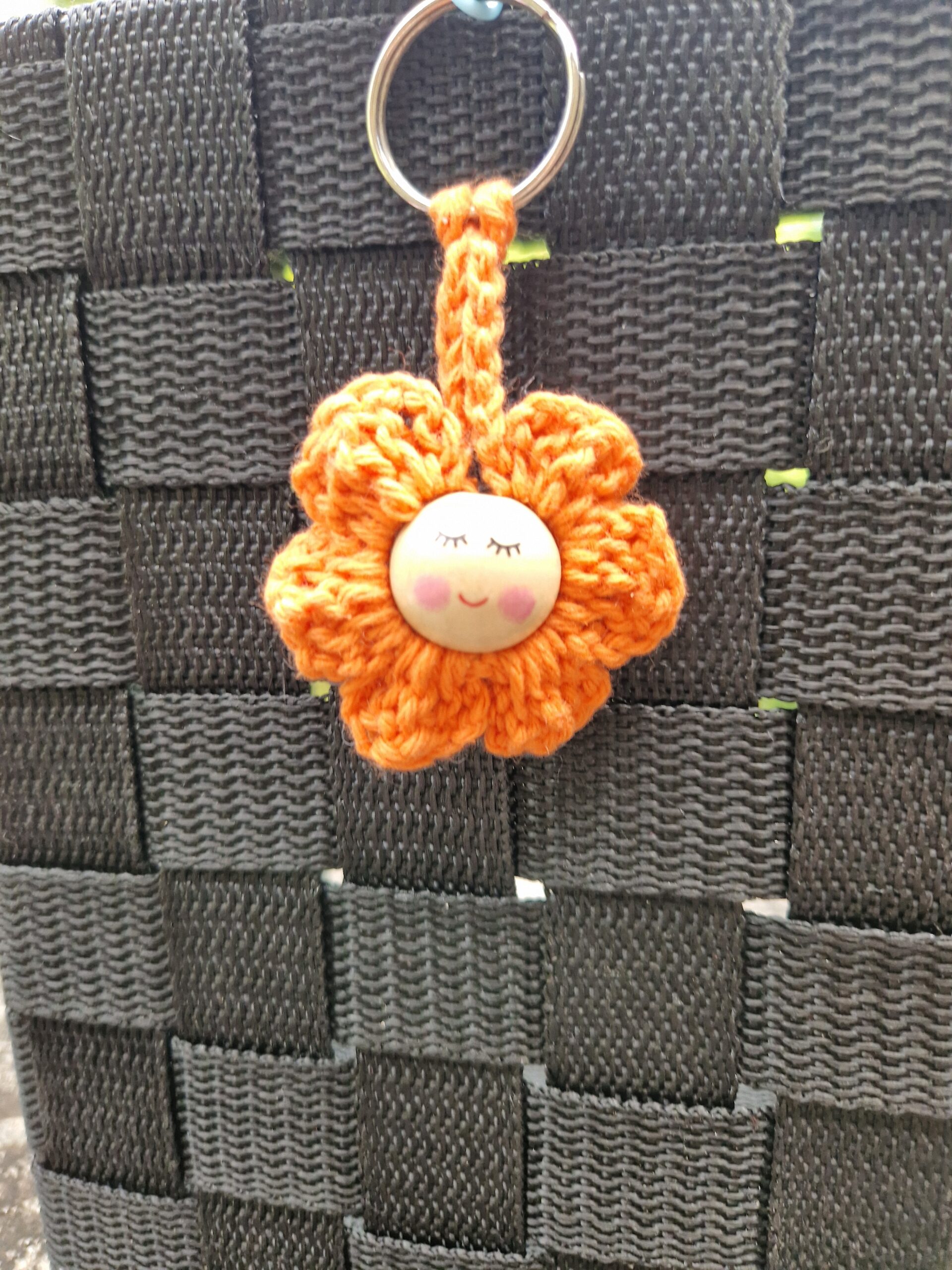 Porte-clés fleur orange – Image 2