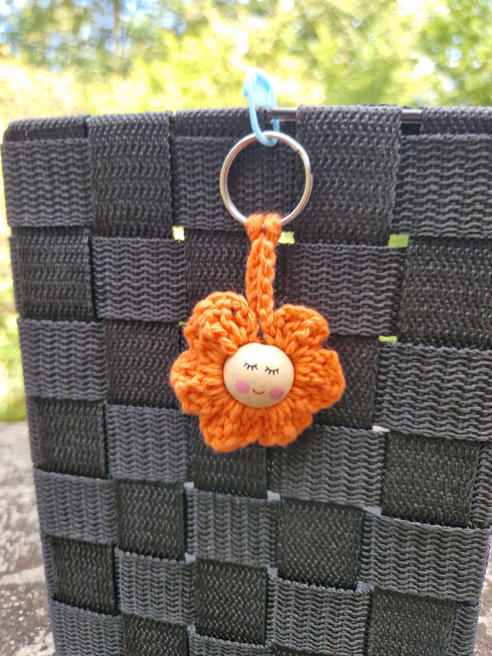 Porte-clés fleur orange – Image 3