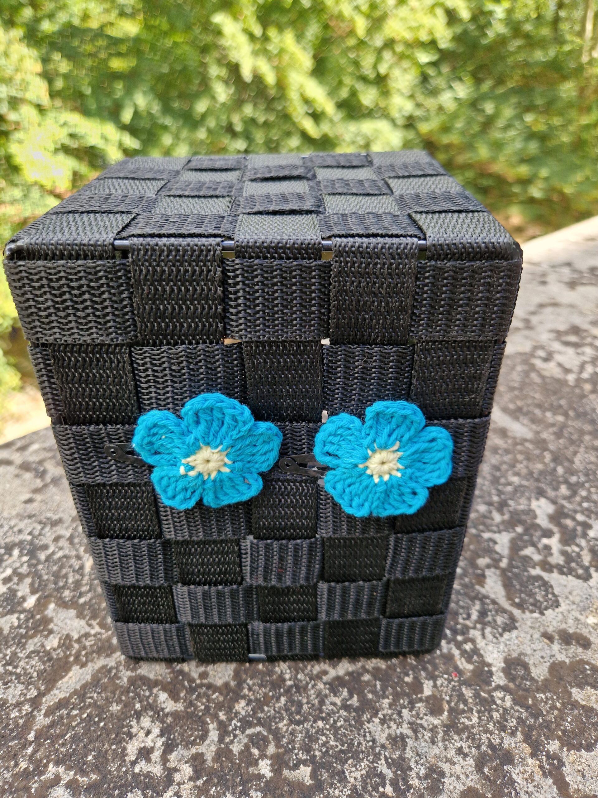 Lot de 2 barrettes « Marguerite bleue »